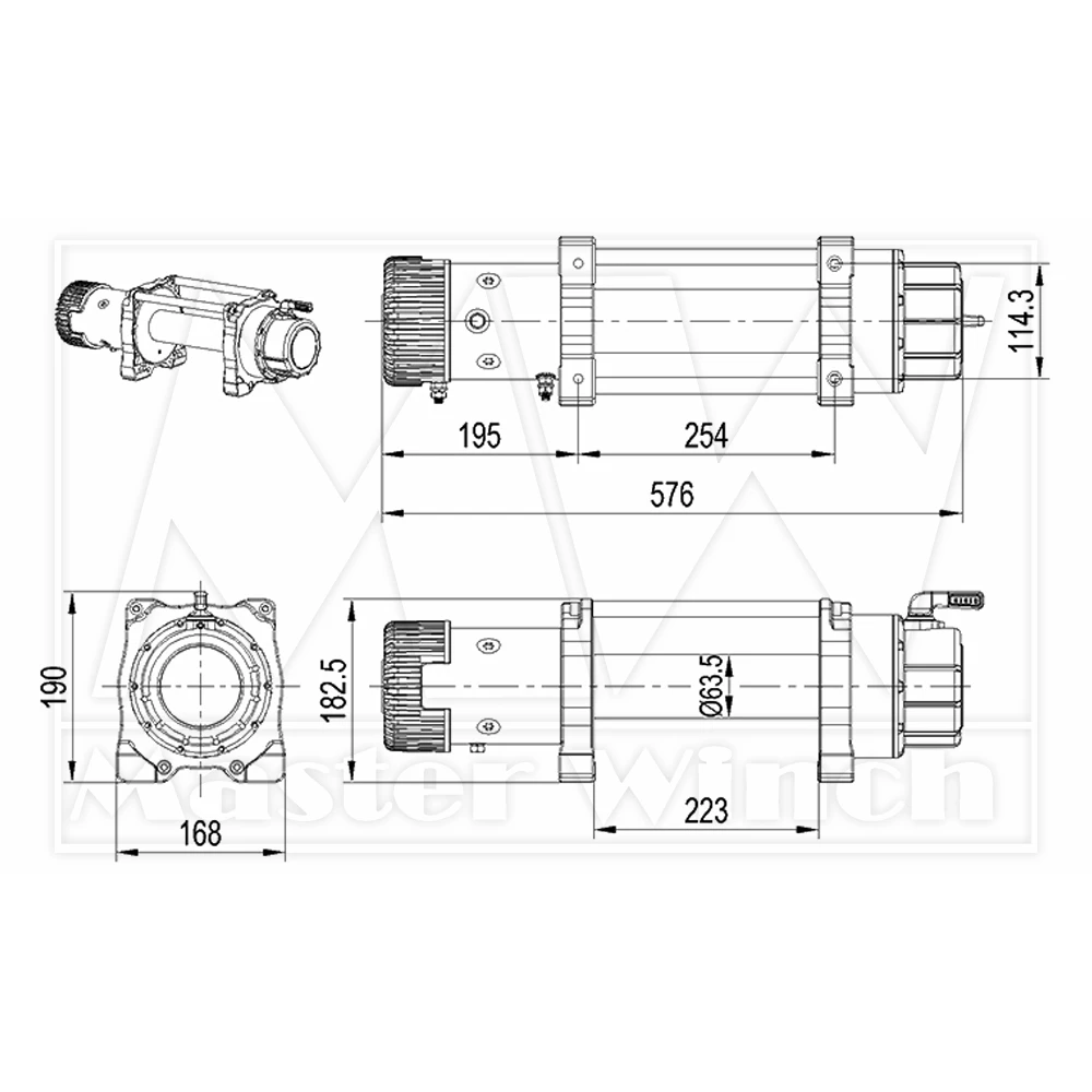 Лебедка Master Winch X12500 со стальным тросом, 12В — изображение 5