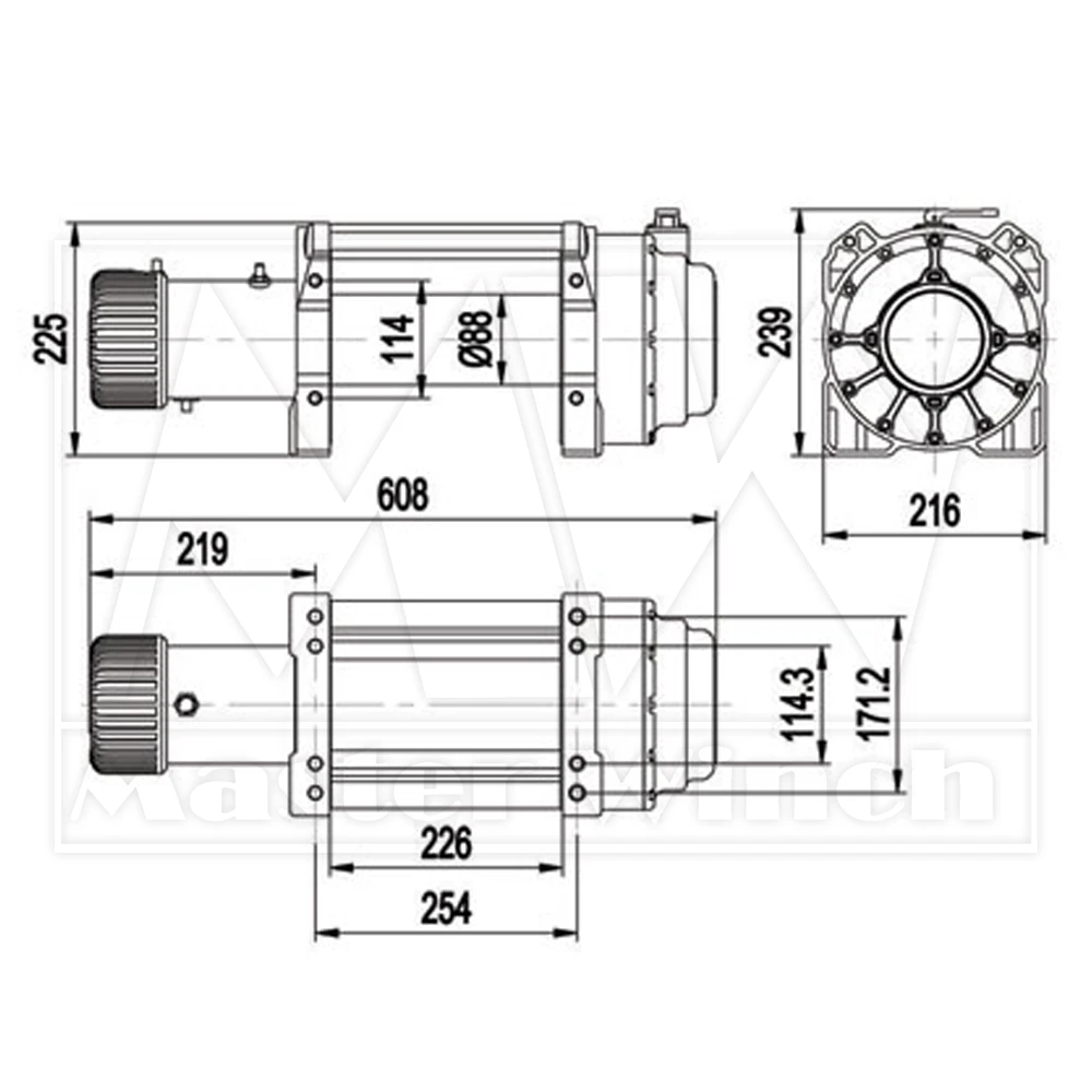 Лебедка Master Winch X16800 со стальным тросом, 24В — изображение 6