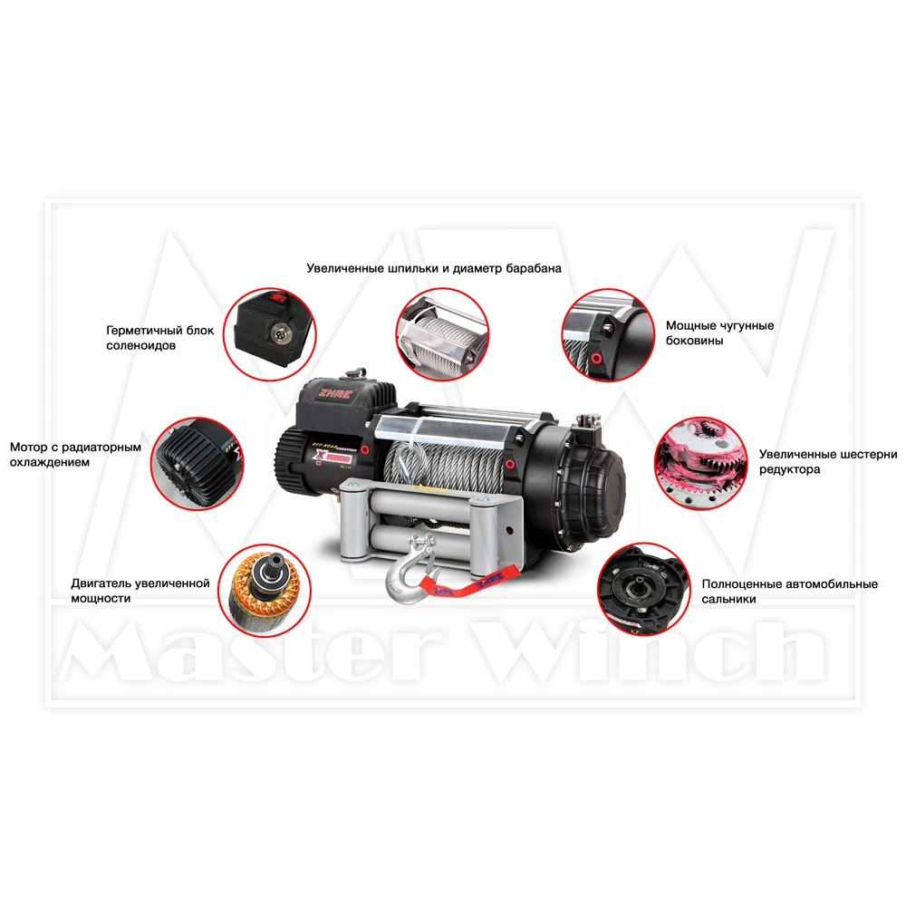 Лебедка Master Winch X18000 со стальным тросом, 12В — изображение 6