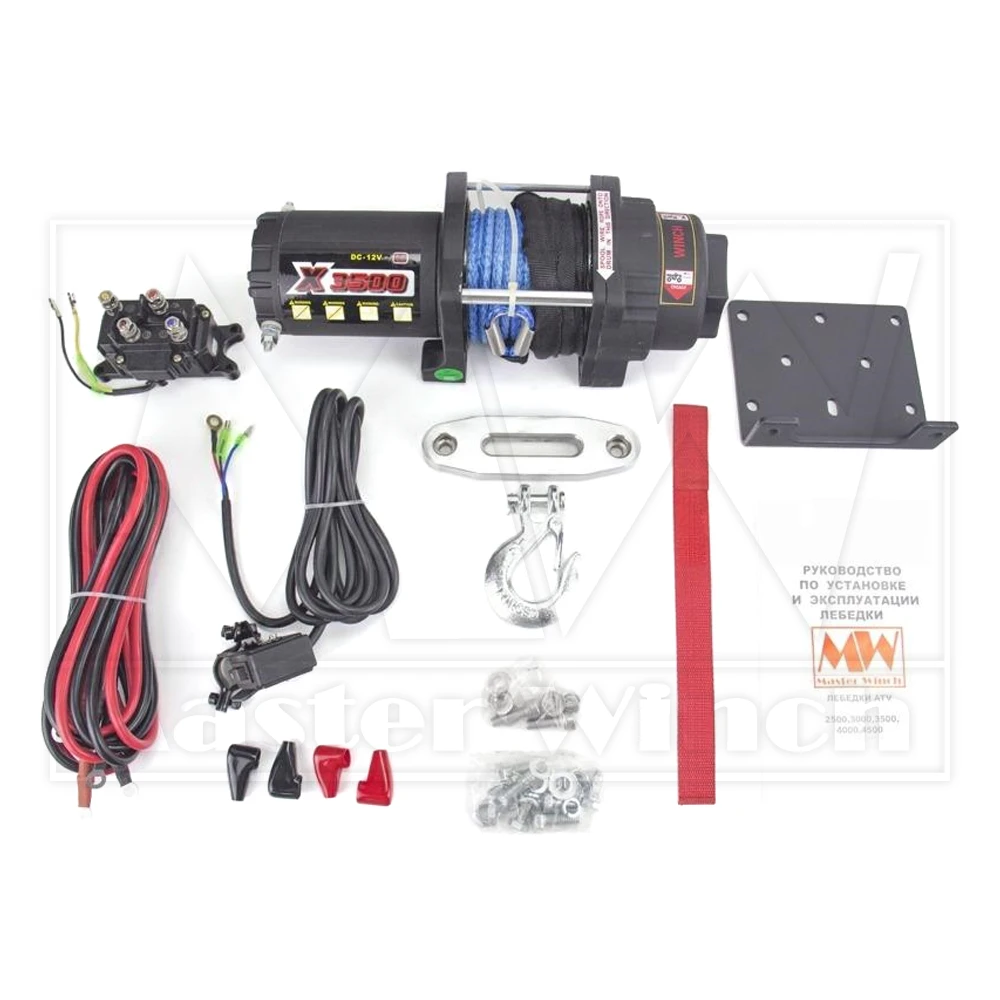 Лебедка Master Winch X3500S с синтетическим тросом, 12В — изображение 4