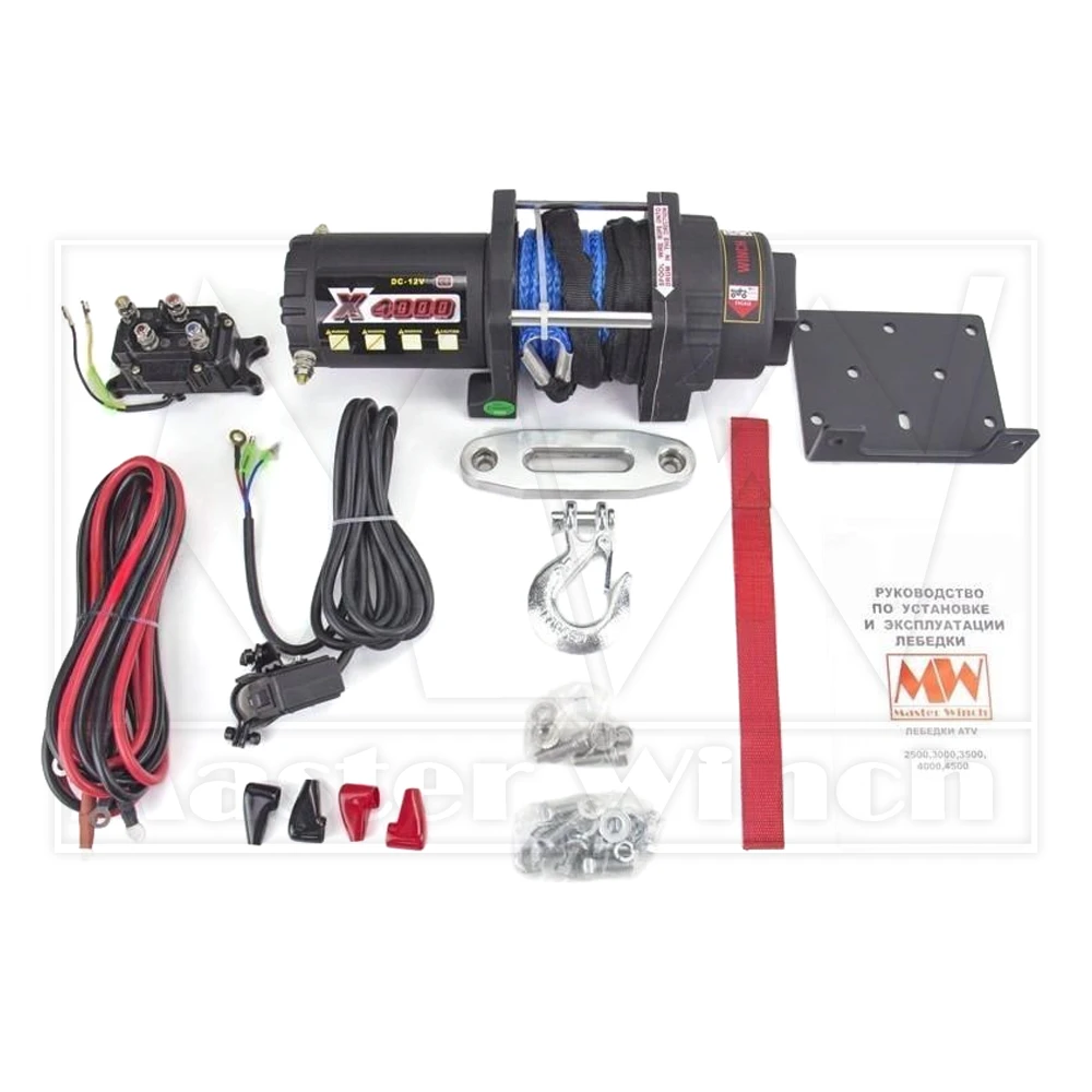 Лебедка Master Winch X4000S с синтетическим тросом, 12В — изображение 4